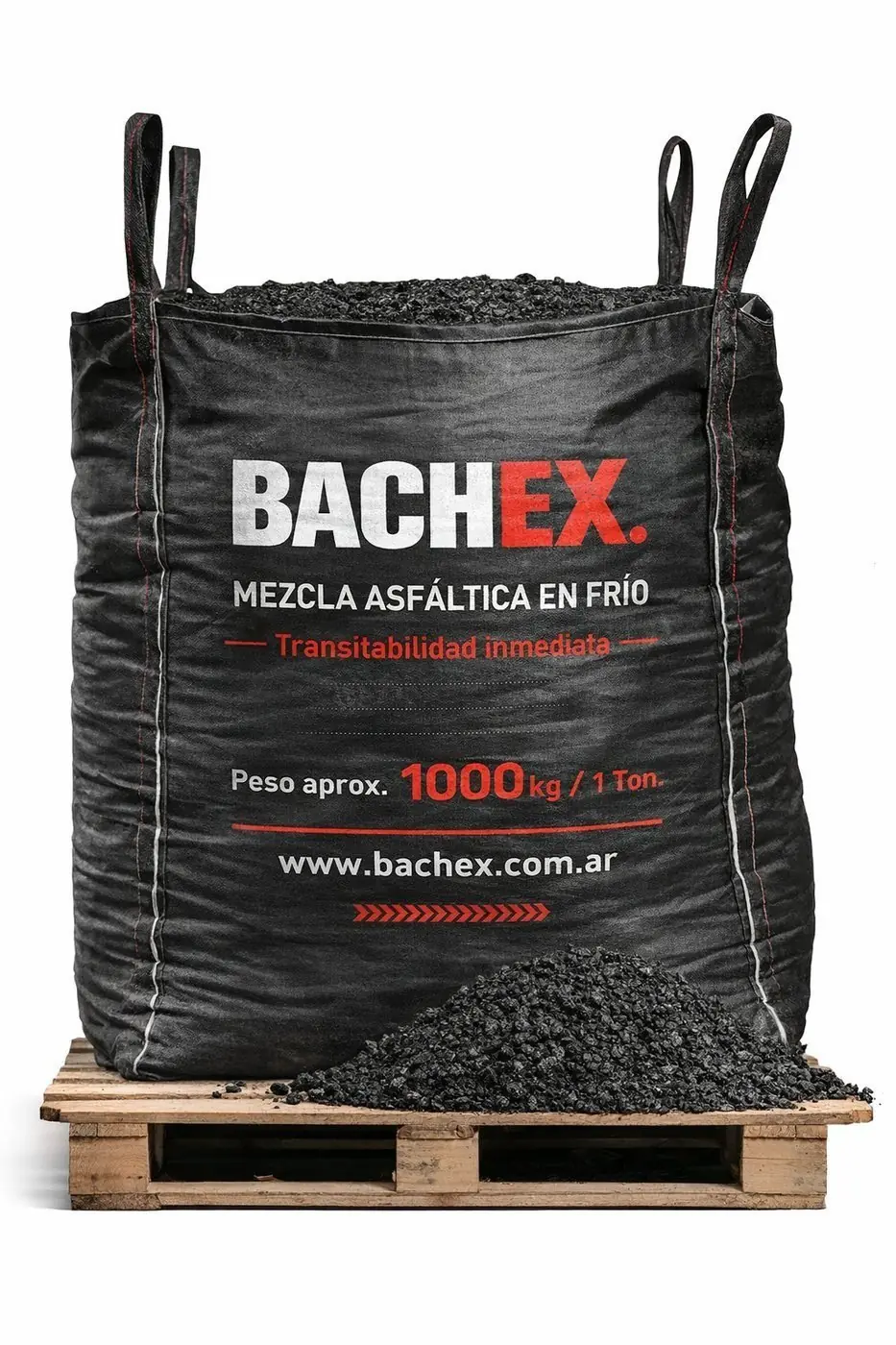 Big Bag de 1.000 kg de mezcla asfáltica en frío BACHEX para bacheo y reparación de baches